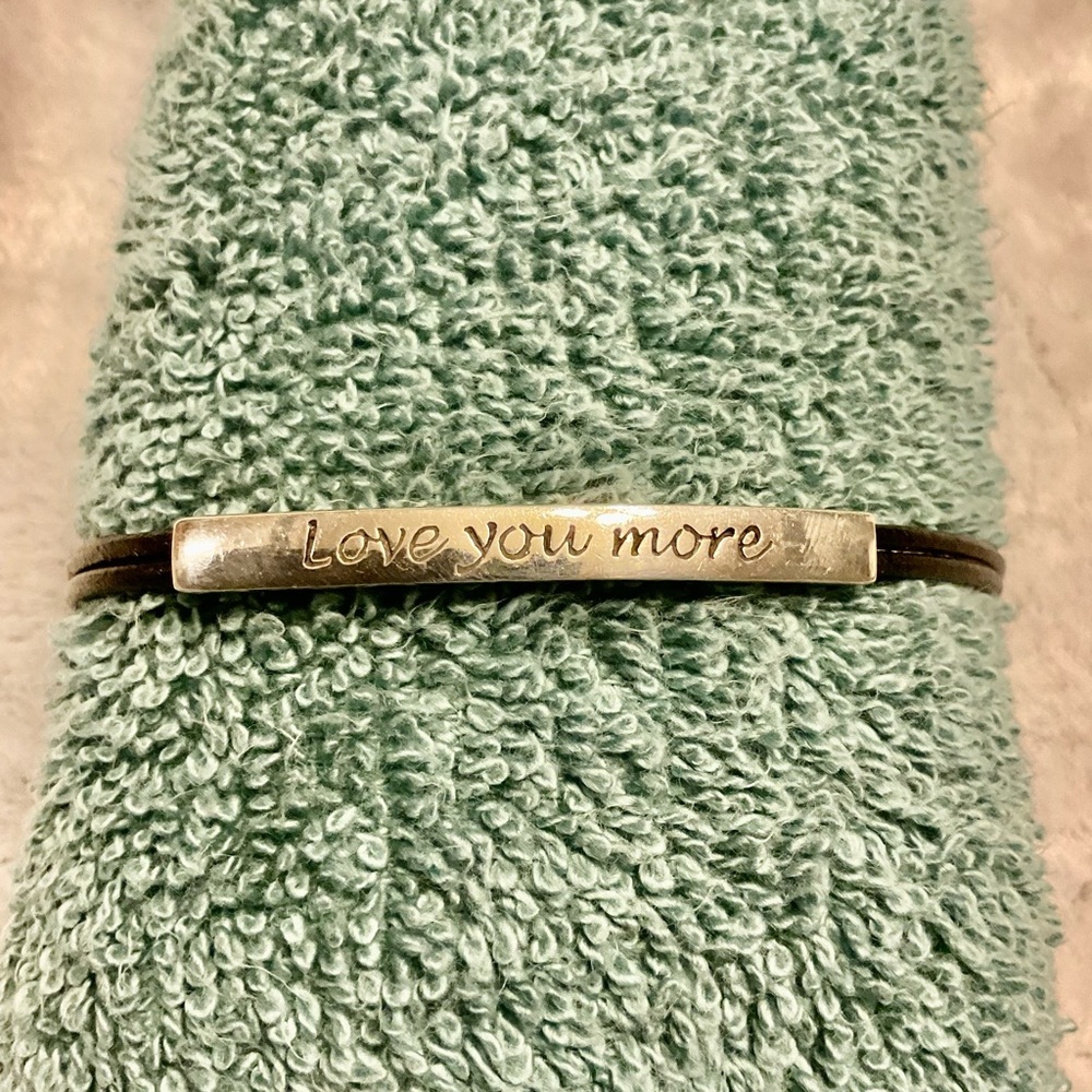 Silver 'Love You More' Bracelet